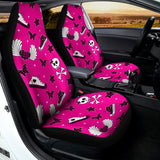 Pink Emo Symbols Pattern Print Universal Fit Car Seat Covers 102422