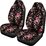 Pink Floral Flower Pattern Print Universal Fit Car Seat Covers 102422
