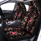 Pink Floral Flower Pattern Print Universal Fit Car Seat Covers 102422