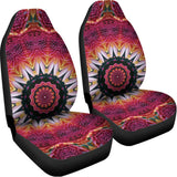Pink Flower Kaleidoscope Print Universal Fit Car Seat Covers 102422
