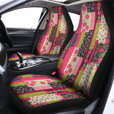 Pink Flower Patchwork Pattern Print Universal Fit Car Seat Covers 102422