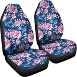 Pink Flowers And Hummingbird Print Universal Fit Car Seat Covers 102422