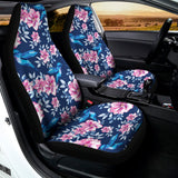 Pink Flowers And Hummingbird Print Universal Fit Car Seat Covers 102422