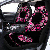 Pink Flowers Yin Yang Print Universal Fit Car Seat Covers 102422