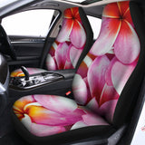 Pink Frangipani Flower Print Universal Fit Car Seat Covers 102422