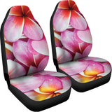 Pink Frangipani Flower Print Universal Fit Car Seat Covers 102422