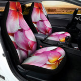 Pink Frangipani Flower Print Universal Fit Car Seat Covers 102422