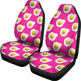 Pink Fried Eggs Pattern Print Universal Fit Car Seat Covers 102422