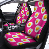 Pink Fried Eggs Pattern Print Universal Fit Car Seat Covers 102422