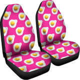 Pink Fried Eggs Pattern Print Universal Fit Car Seat Covers 102422