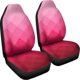 Pink Geometric Square Pattern Print Universal Fit Car Seat Covers 102422