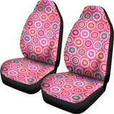 Pink Girly Flower Pattern Print Universal Fit Car Seat Covers 102422