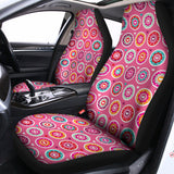 Pink Girly Flower Pattern Print Universal Fit Car Seat Covers 102422