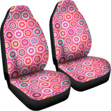 Pink Girly Flower Pattern Print Universal Fit Car Seat Covers 102422