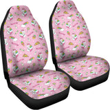 Pink Girly Unicorn Pattern Print Universal Fit Car Seat Covers 102422