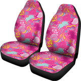 Pink Girly Unicorn Print Universal Fit Car Seat Covers 102422