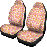 Pink Glazed Donut Pattern Print Universal Fit Car Seat Covers 102422