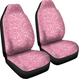 Pink (NOT Real) Glitter Print Universal Fit Car Seat Covers 102422