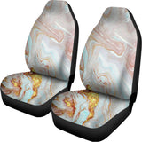 Pink Gold Liquid Marble Print Universal Fit Car Seat Covers 102422