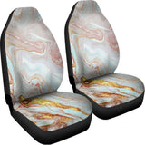 Pink Gold Liquid Marble Print Universal Fit Car Seat Covers 102422