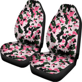Pink Green And Black Camouflage Print Universal Fit Car Seat Covers 102422