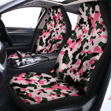 Pink Green And Black Camouflage Print Universal Fit Car Seat Covers 102422