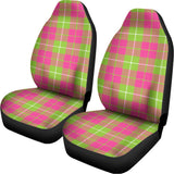 Pink Green And White Tartan Print Universal Fit Car Seat Covers 102422