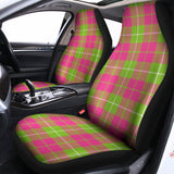 Pink Green And White Tartan Print Universal Fit Car Seat Covers 102422