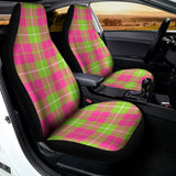 Pink Green And White Tartan Print Universal Fit Car Seat Covers 102422