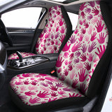 Pink Hand Breast Cancer Pattern Print Universal Fit Car Seat Covers 102422