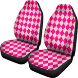 Pink Harlequin Pattern Print Universal Fit Car Seat Covers 102422