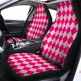 Pink Harlequin Pattern Print Universal Fit Car Seat Covers 102422