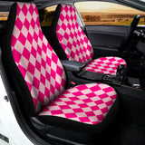 Pink Harlequin Pattern Print Universal Fit Car Seat Covers 102422