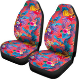 Pink Hawaiian Fruits Pattern Print Universal Fit Car Seat Covers 102422