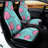 Pink Heart Lollipop Pattern Print Universal Fit Car Seat Covers 102422