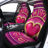 Pink Heart Zodiac Wheel Print Universal Fit Car Seat Covers 102422