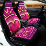 Pink Heart Zodiac Wheel Print Universal Fit Car Seat Covers 102422