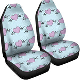 Pink Heartbeat Pattern Print Universal Fit Car Seat Covers 102422