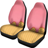 Pink Ice Cream Melted Print Universal Fit Car Seat Covers 102422