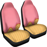 Pink Ice Cream Melted Print Universal Fit Car Seat Covers 102422