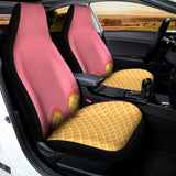 Pink Ice Cream Melted Print Universal Fit Car Seat Covers 102422