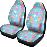 Pink Ice Cream Pattern Print Universal Fit Car Seat Covers 102422