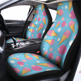 Pink Ice Cream Pattern Print Universal Fit Car Seat Covers 102422