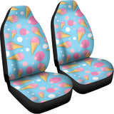 Pink Ice Cream Pattern Print Universal Fit Car Seat Covers 102422