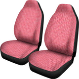 Pink Knitted Pattern Print Universal Fit Car Seat Covers 102422