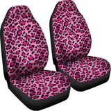 Pink Leopard Print Universal Fit Car Seat Covers 102422