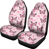 Pink Monarch Butterfly Pattern Print Universal Fit Car Seat Covers 102422