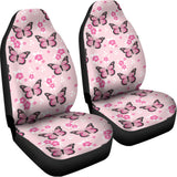 Pink Monarch Butterfly Pattern Print Universal Fit Car Seat Covers 102422