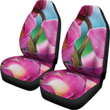 Pink Orchid Flower Print Universal Fit Car Seat Covers 102422