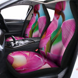 Pink Orchid Flower Print Universal Fit Car Seat Covers 102422